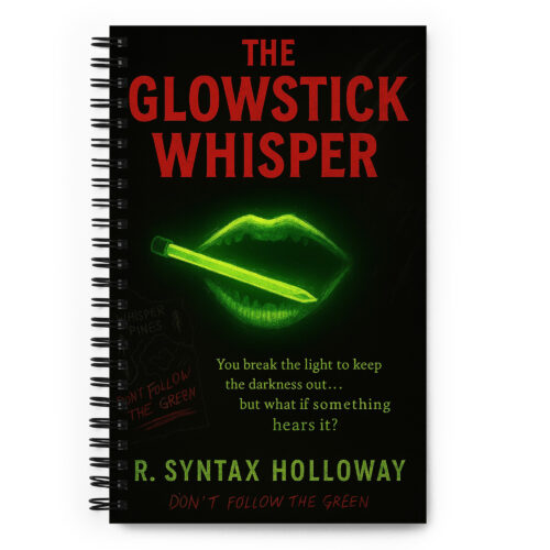 Glowstick Whisper – Funny Horror Notebook for Emergency Scribbles