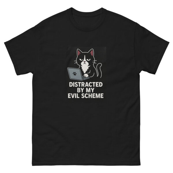 Distracted by My Evil Scheme Tee – Funny Villain Shirt for Tired Masterminds