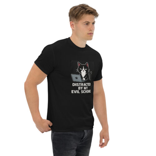 Distracted by My Evil Scheme Tee – Funny Villain Shirt for Tired Masterminds