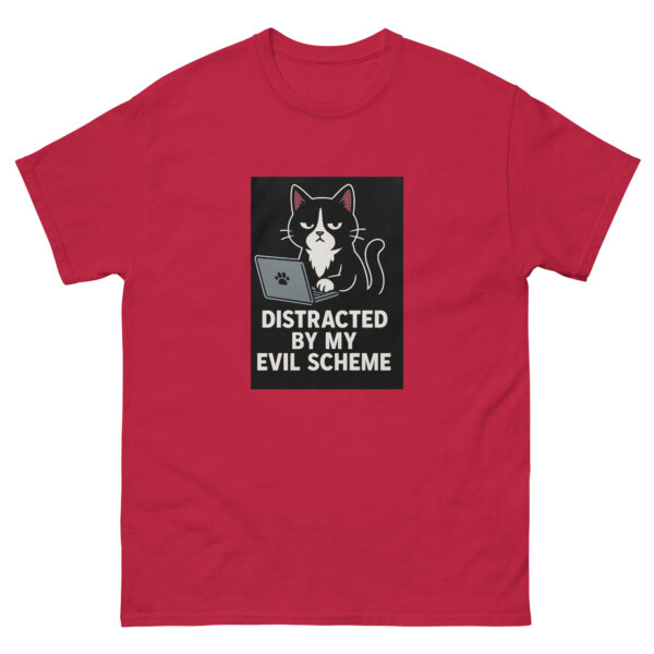 Distracted by My Evil Scheme Tee – Funny Villain Shirt for Tired Masterminds