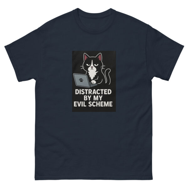 Distracted by My Evil Scheme Tee – Funny Villain Shirt for Tired Masterminds