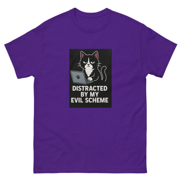 Distracted by My Evil Scheme Tee – Funny Villain Shirt for Tired Masterminds