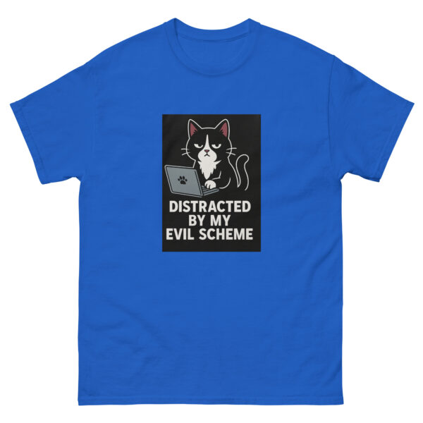 Distracted by My Evil Scheme Tee – Funny Villain Shirt for Tired Masterminds