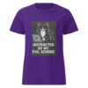Distracted by My Evil Scheme Tee – Funny Villain Shirt for Women Plotting in Style