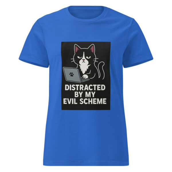 Distracted by My Evil Scheme Tee – Funny Villain Shirt for Women Plotting in Style
