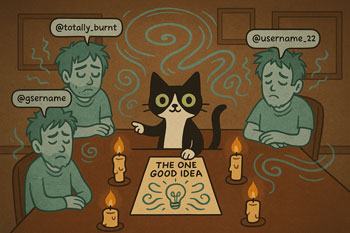 Syntax leads a séance in a ghost-filled boardroom to summon back a forgotten creative idea.