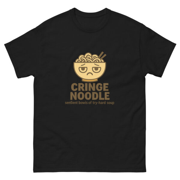Cringe Noodle Logo Tee – Sentient Soup Edition (Sentient bowls of try-hard soup.)