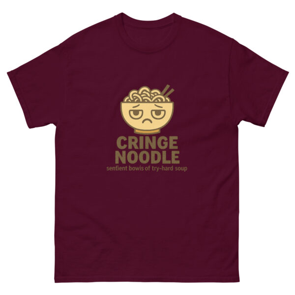 Cringe Noodle Logo Tee – Sentient Soup Edition (Sentient bowls of try-hard soup.)