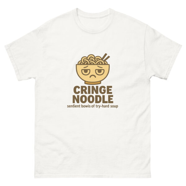 Cringe Noodle Logo Tee – Sentient Soup Edition (Sentient bowls of try-hard soup.)