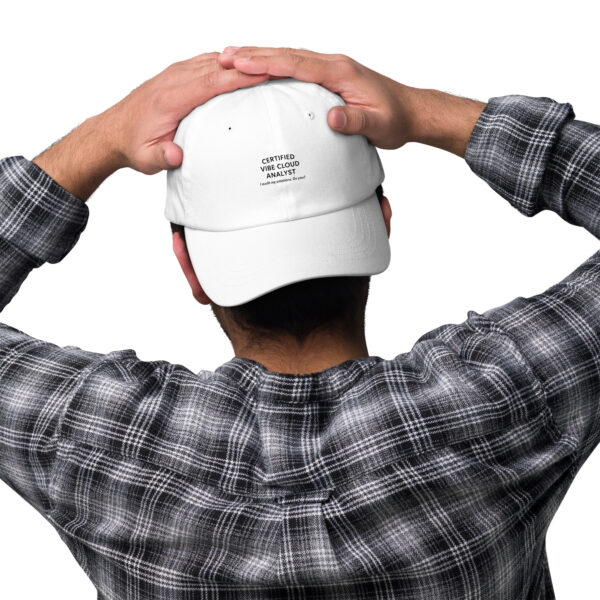 Certified Vibe Cloud Analyst Dad Hat – Burnout Support Edition